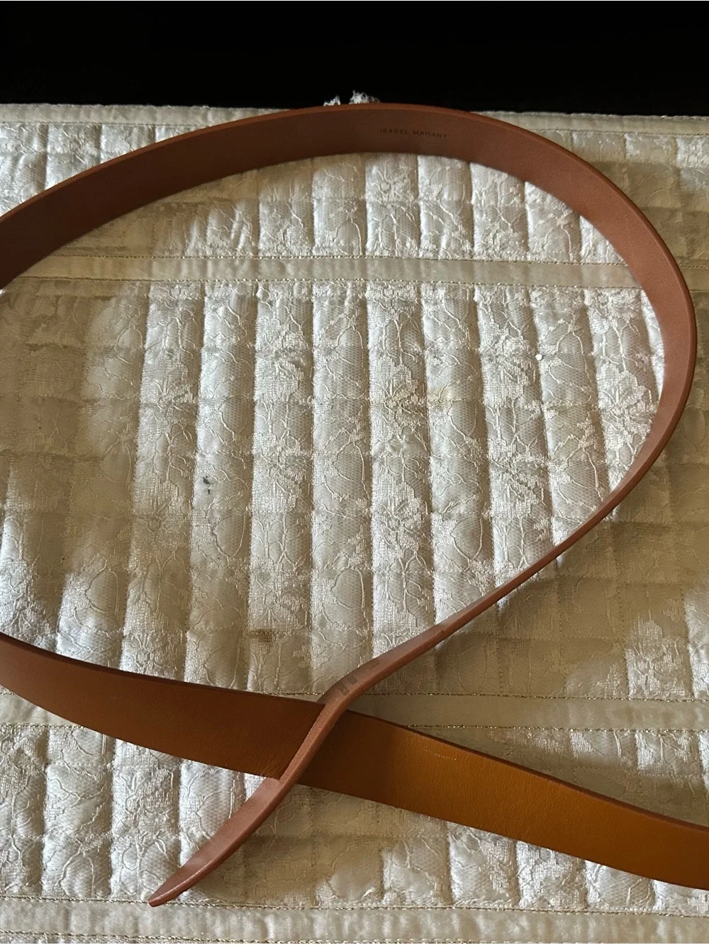 Isabel Marant Leather Belt in Tan and Brown